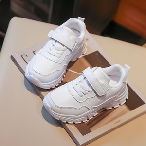 أحذية رياضية بيضاء سميكة للأطفال موديل <span class=keywords><strong>2026</strong></span> مع حزام فيلكرو ونعل سميك، أحذية كاجوال قابلة للتخصيص مباشرة من المصنع - Product Image 5