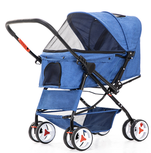 <span class=keywords><strong>Poussette</strong></span> <span class=keywords><strong>pour</strong></span> animaux de compagnie JXB, moderne, luxueuse, <span class=keywords><strong>d</strong></span>étachable, pliable, en métal, à quatre roues, écologique, pliage à une touche, <span class=keywords><strong>poussette</strong></span> de voyage <span class=keywords><strong>pour</strong></span> animaux de compagnie - Product Image 3