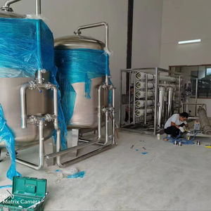 Machinerie industrielle de traitement de l'eau 20m³/h pour eau saumâtre, système d'osmose inverse entièrement automatique avec cuve sous pression, <span class=keywords><strong>pompe</strong></span> et moteur, certifié CE - Product Image 1