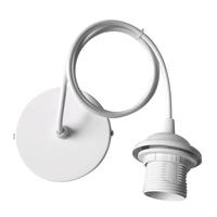 Blanc cordon lumineux Pendentif ensemble vintage E26 E27 support de lampe en plastique