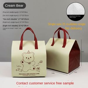 Disposable Food Grade Waterproof Cake Insulation Bag Wholesale Takeaway Cooler Bags Insulated Cooler Bag - Product Image 3