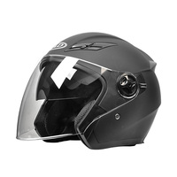 Casques de moto unisexes en ABS en gros, feux arrière à LED, casques de moto, coton personnalisé, casque demi-face AD, fabricants de casques de moto