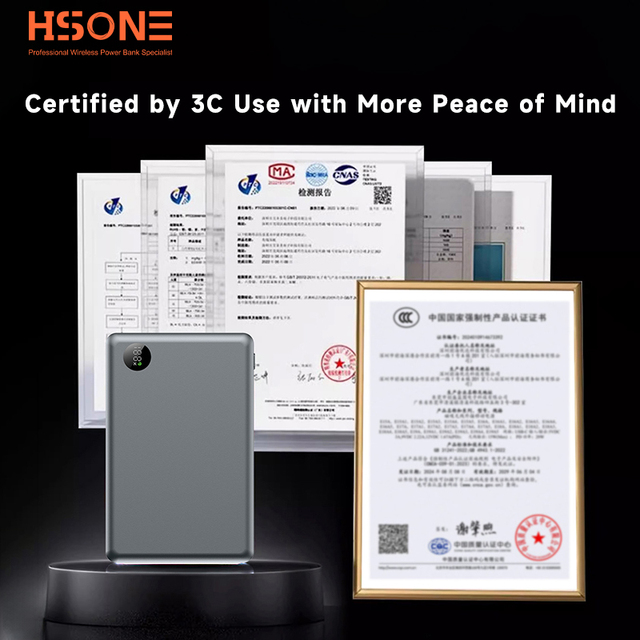 HSONE F15 Ultra-thin Aluminum Alloy Magnetic Wireless Fast Charging Power Bank for Multiple Phones