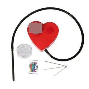 Kangerm Fast delivery hookah Mini Heart Shape shisha Hookah with LED Wholesale Portable Ehookah Ehead Electronic Pen