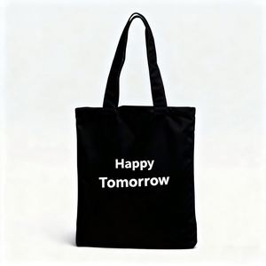 Bolsa de Compras de Lona de Algodón Personalizable con Cremallera y Bolsillo a Bajo Precio - Product Image 1