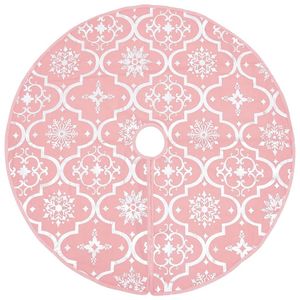 VidaXL W2B rosa albero di natale gonna 100% poliestere grandi decorazioni natalizie pieghevoli - Product Image 2