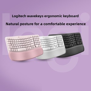 <span class=keywords><strong>Clavier</strong></span> d'ordinateur portable ergonomique sans fil <span class=keywords><strong>Logitech</strong></span> New Wave avec touches à membrane programmables, design non mécanique pleine taille - Product Image 2