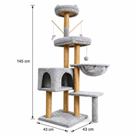 Arbre à chat haut et populaire avec panier en peluche pour chatons, modèle Condo, du fabricant