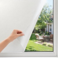 Películas Opacas para Privacidad en el Baño, Vinilos Decorativos para Ventanas de PVC Blanco Mate Esmerilado, Adhesivos Estáticos para Decoración de Puertas de Vidrio en el Hogar y la Oficina