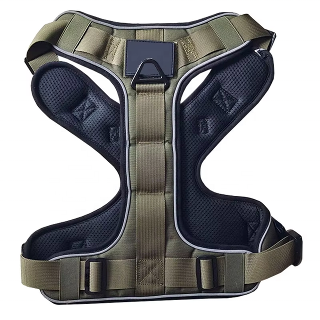 No Pull Tactical Camouflage Dog Harness Pet Vest with Adjustable Metal Clips