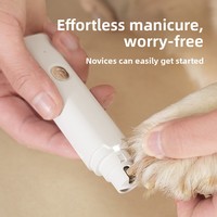 Lime à ongles électrique pour animaux de compagnie modèle T33T33 pour chats et chiens, rechargeable, deux vitesses avec lumière