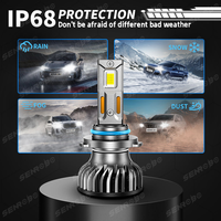 Phares LED H4 9007 à corps de pistolet S9 60W 6000LM pour vente en gros, phares LED automobiles à faisceau lointain H11 9005 9006 9012, lumière LED super brillante