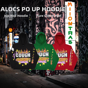 Sudadera con Capucha Unisex de Moda Hip Hop de Invierno, Tejido de Punto Estampado Personalizado, 100% Algodón, Diseño con Bolsillos - Product Image 2