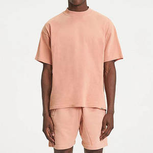 Camisetas Casuales de Verano de Algodón Pesado, Cuello Redondo Vintage, Corte Holgado, Lisas, Personalizables, 100% Algodón, para Hombre, Talla Grande - Product Image 1