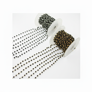 Chaîne de chapelet en spinelle noire de haute qualité pour la fabrication de bijoux. Fabrication chinoise en inde. Prix les plus bas - Product Image 1