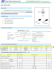 SGT60N60FD1P7 Instrucciones IGBT