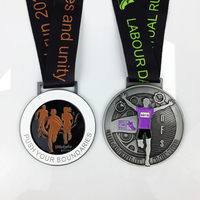 Médaille en métal plaqué or et argent marathon 5K 10K pour le cyclisme sur piste gravé Karaté pour l'obtention du diplôme Produit d'artisanat en métal