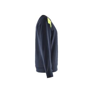 BLAKLADER - 358011588633M Sudadera Azul marino oscuro/Amarillo hi-vis-EAN 7330509890202 WORK HOODIES - Product Image 3