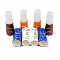 Emballages de tubes de parfum en papier kraft biodégradable personnalisés, cylindriques, avec estampage, laminage mat, encre à base d'huile de soja