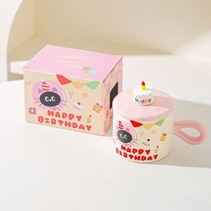 A Cute Cartoon Ceramic Mug <b>With</b> Cat As the Theme Design, High Value Gift Box Packaging and Multi-Functional Purpose - Product Image 3