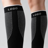 Chaussettes de football athlétiques antidérapantes à compression, respirantes, à tube haut, pour l'entraînement et les matchs