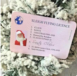 YOUKI HF Licencia <span class=keywords><strong>de</strong></span> <span class=keywords><strong>Conducir</strong></span> <span class=keywords><strong>de</strong></span> Papá Noel, Tarjetas <span class=keywords><strong>de</strong></span> Regalo Pequeñas <span class=keywords><strong>de</strong></span> Navidad, Plástico, 8.5x5.4cm - Product Image 6