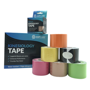 Cinta de kinesiología deportiva <span class=keywords><strong>para</strong></span> <span class=keywords><strong>rodilla</strong></span> muscular de 5cm x 5m cinta <span class=keywords><strong>K</strong></span> resistente al agua transpirable de algodón de color OEM cinta elástica <span class=keywords><strong>para</strong></span> levantamiento de pesas - Product Image 2