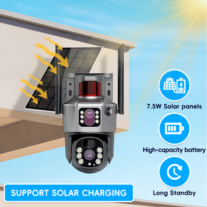 V380 Pro Wifi Ip 4G Sim Card Outdoor Solar Cctv Ptz Camera Wifi Panorama Outdoor Dome Security Solar Camera Ai Cctv Ip Camera - Product Image 5