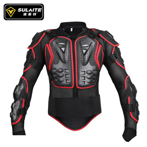 SULAITE Armadura Protectora de Cuerpo Completo para Motociclismo, Equipo de Ciclismo Transpirable Unisex Negro Rojo - Product Image 4