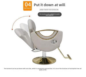 Chaises de salon de coiffure luxueuses chaises de salon de coiffure réglables et sièges de permanente et de teinture chaises de toilettage de salon de coiffure inclinables - Product Image 6