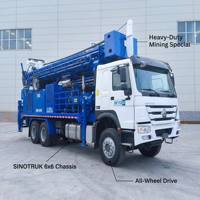 Machine de forage de puits montée sur camion avec moteur diesel BWR-400, diamètre de forage de 600 mm pour le forage de puits de 450 m