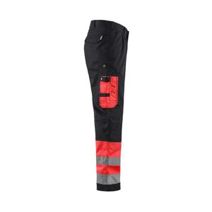 Blaklader-158418605599D92 Hi-Vis กางเกงขายาวสีแดง/ดำ-7330509374108ชุดทำงาน HI-VIS - Product Image 4