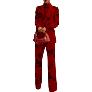 Nuevo Conjunto de Traje para Mujer, Elegante, de Dos Piezas, con Pantalones y Manga Larga, Color Sólido, a la Moda - Product Image 1