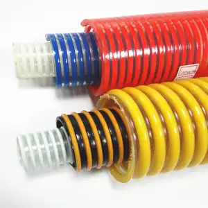 Haute pression personnalisé jaune/bleu/rouge/vert Flexible Helix eau PVC tuyau d'aspiration