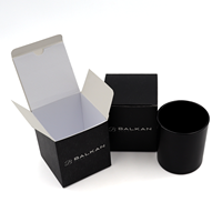 Customized Assorted Textured Matt Fancy Art Paper Foldable Candle Gift Box with Inserts Candle Packaging Boxes for Candle Jar