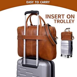 Genuine Leather Men Laptop Briefcase Messenger <b>Bag</b> Vintage Handmade Shoulder <b>Bag</b> for Office Business Documents <b>Work</b> College - Product Image 5