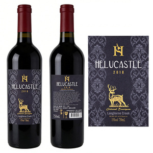 ملصقات تغليف النبيذ مخصصة فاخرة ذات ملمس مميز وصديقة للبيئة مع طباعة الأشعة فوق البنفسجية الموضعية وشعار خاص مع نقش بالذهب - Product Image 1