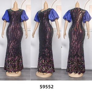 African Wedding Dresses for Women Puff Sleeve Plus Size Turkey <b>Sequin</b> Evening Party Long Dress Moroccan Muslim Africa Clothes - Product Image 3