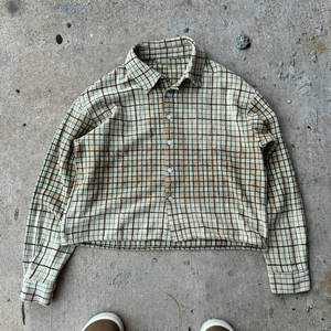 Chemise OEM personnalisée en flanelle épaisse à imprimé vintage, respirante, délavée, coupe ample, épaules tombantes, ourlet boutonné, idéale pour l'été - Product Image 1