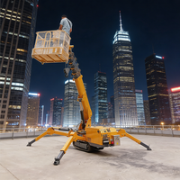 Mini-grue araignée durable de 1 tonne pour la construction en espace confiné avec télécommande