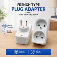 Adaptateur de prise double ultra-compact pour artisans, entrepreneurs, cabanes de chantier, boîtes à outils, bureaux de foremen, fourgons de construction, chariots de repas