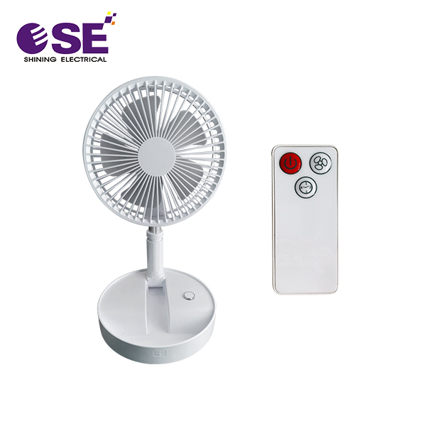 Hot Sale USB Rechargeable Foldable Metal Handheld Fan with Remote Control for Car Household Hotel Outdoor & Travel Use