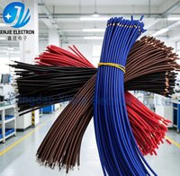 Kabel Jumper Elektronik Inti Tunggal Pra-Pengupas Khusus, Kabel Tembaga Berlapis Timah Dua Ujung untuk Pengkabelan Internal Peralatan PCB