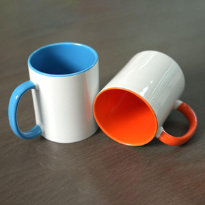 Vente en gros de mugs en céramique personnalisés avec logo, vierges, pour sublimation, 11 oz, avec poignée et bordure - Product Image 2