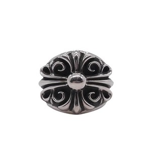 Bague large CH High Version en argent 925, style Watchman, vintage, vieilli, hip-hop, punk, pour couple, homme et femme - Product Image 5