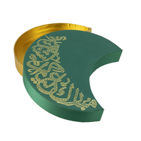 Boîtes d'emballage personnalisées en forme de lune verte, boîte à parfum, boîte cadeau pour chocolat