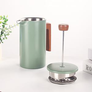 <span class=keywords><strong>Filtre</strong></span> en acier inoxydable 304 : Mousseur à lait manuel pour usage domestique, presse française, infuseur à thé et cafetière à piston. - Product Image 1