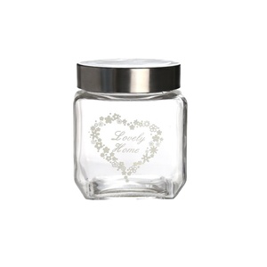 Contenedores de almacenamiento de vidrio para cocina, tarro de vidrio, especias, té, tuerca con calcomanía y tapa de metal, gran oferta, 2020 - Product Image 1