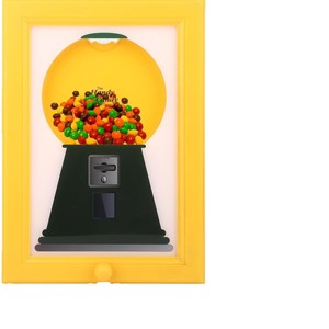 Handy Candy Gumball Machine Photo Frame Rectangular Wall Mount ABS <b>Material</b> Durable For Living Room Bedroom Office - Product Image 5