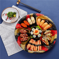 Boîte d'emballage jetable de qualité alimentaire pour sushis, avec couvercle, recyclable, prix d'usine en gros, pour vente à emporter et présentation
